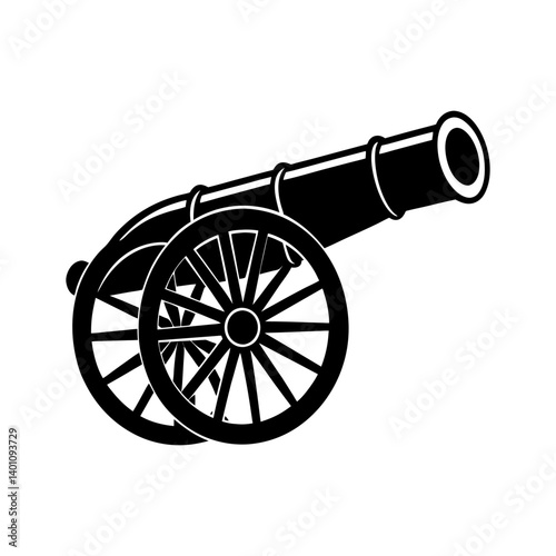 Cannon Silhouette vector illustration