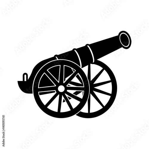 Cannon Silhouette vector illustration