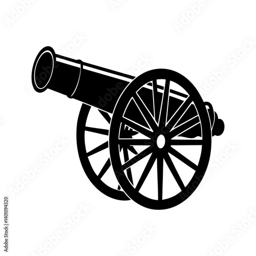 Cannon Silhouette vector illustration