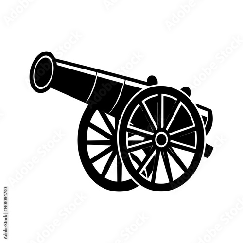 Cannon Silhouette vector illustration