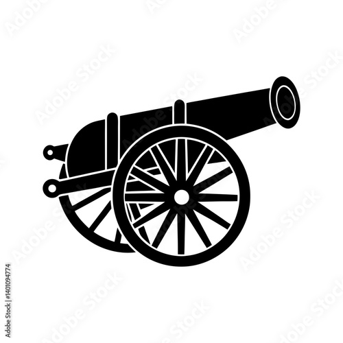 Cannon Silhouette vector illustration