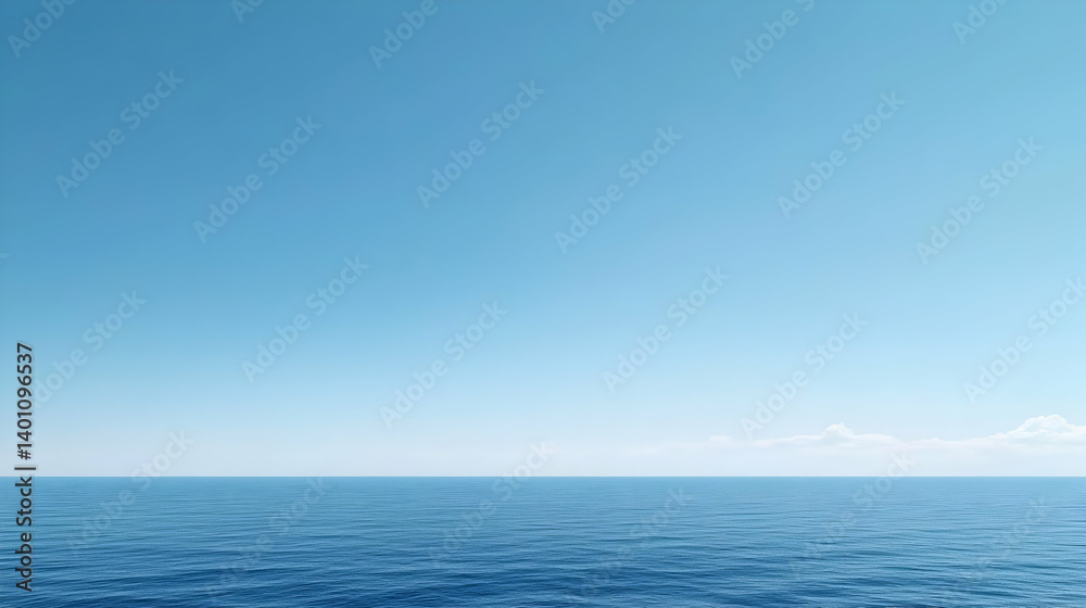 Obraz premium Vast Open Ocean Under Clear Blue Sky