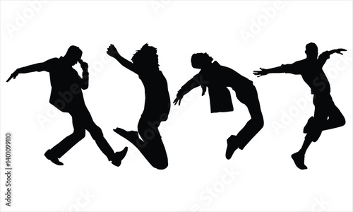 dancing people silhouettes