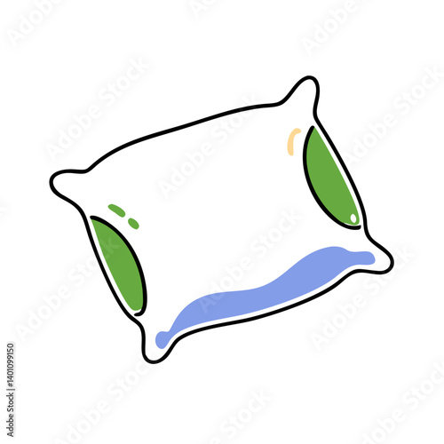Cartoon pillow design with vibrant colors  