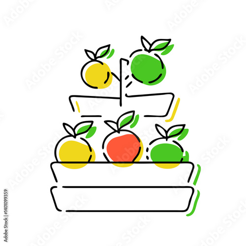 Fresh Fruit Arrangement in Vibrant Colors for Healthy Lifestyle  