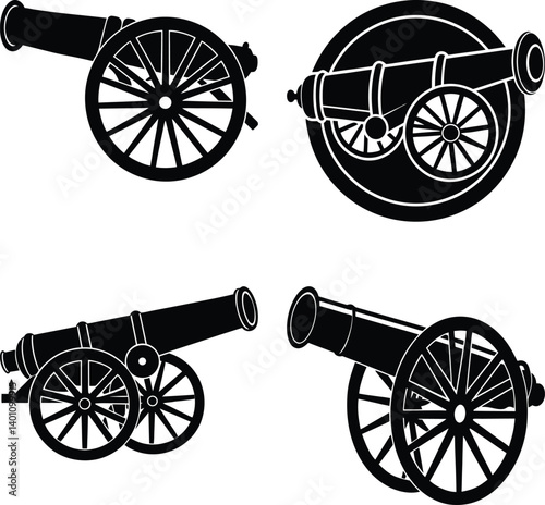 Cannon Silhouette vector illustration