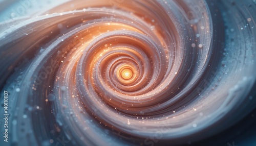 Dynamic swirling vortex of light and energy digital art abstract background cosmic environment close-up perspective artistic concept visualization