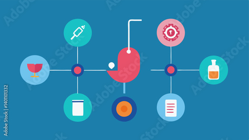 Stem Cell Therapy Pathway A flowchart graphic highlighting the steps of stem cell therapy from extraction to treatment showing each key phase with icons representing the scientific