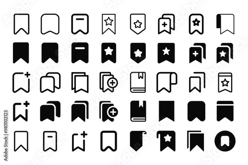 Bookmark Icon,Minimalist Vector Bookmark Icon Pack – Perfect for UI/UX Designs and Digital Projects