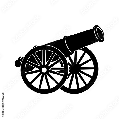 Cannon Silhouette vector illustration