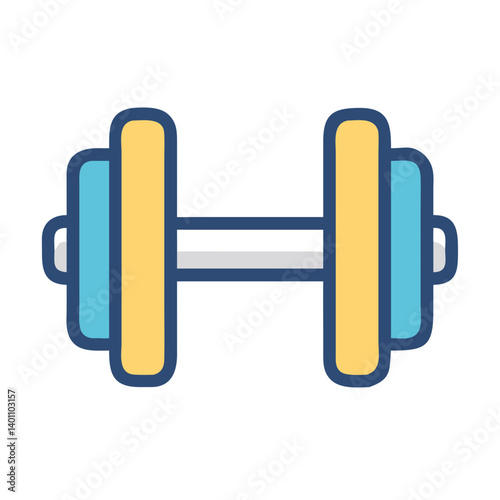 Dumbbell Representing Fitness Facility Icon Design