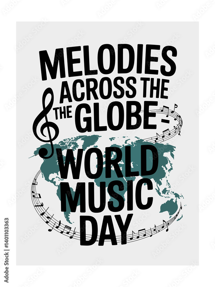 Fototapeta premium Vector Illustration for World Music Day – Multicultural Music Concept Design