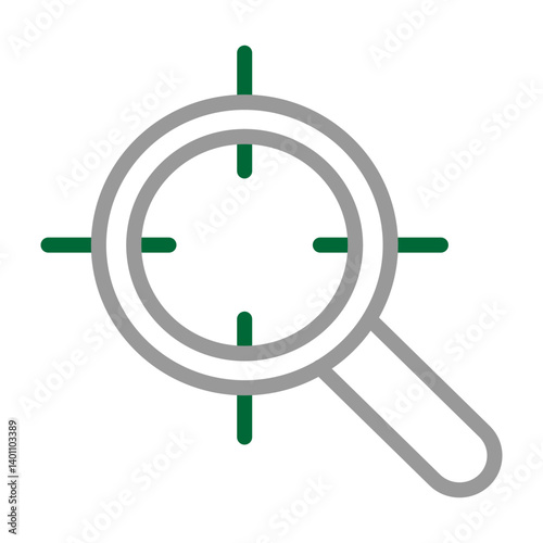 Search Vector Line Dark Green Grey Icon Design
