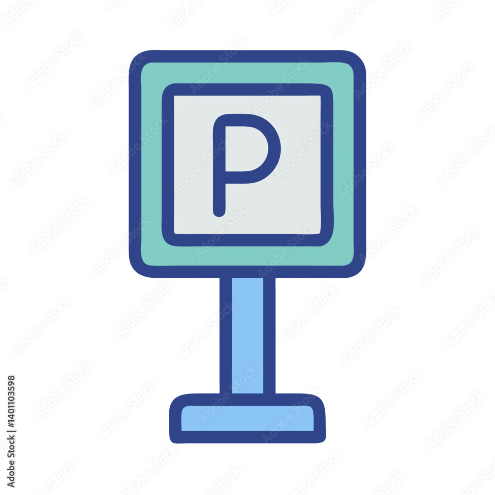 Parking Sign for Vehicle Space Icon Design Parking Sign for Vehicle Space Icon Design