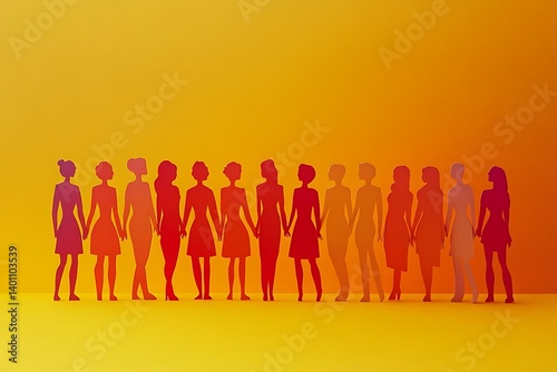 Diverse Women Standing Together in Unity Celebration