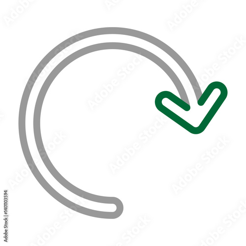 Redo Vector Line Dark Green Grey Icon Design