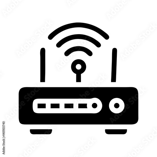 Wi-Fi Router Representing Internet Access Icon Design