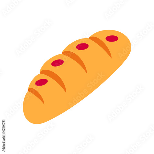 Vector illustration of bread in France 