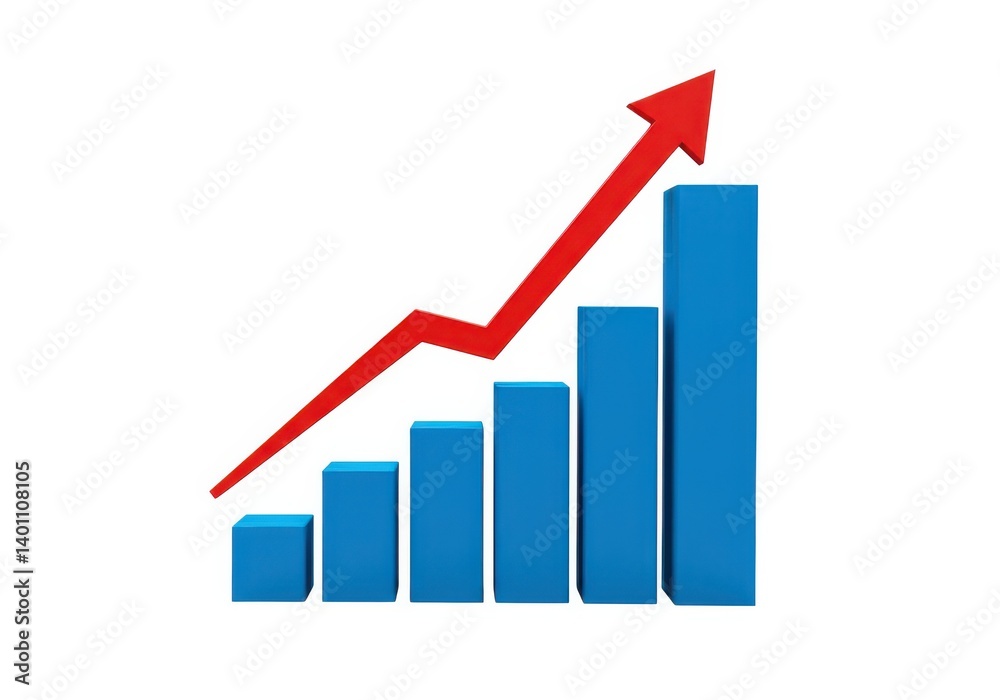 Growth chart showing positive trend business and finance data Growth chart showing positive trend business and finance data