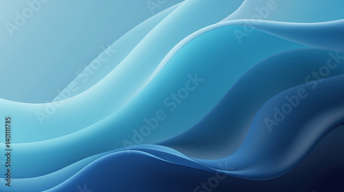Wallpaper Mural Serene ocean waves gracefully flowing, a mesmerizing dance of light blue and deep blue hues. Torontodigital.ca
