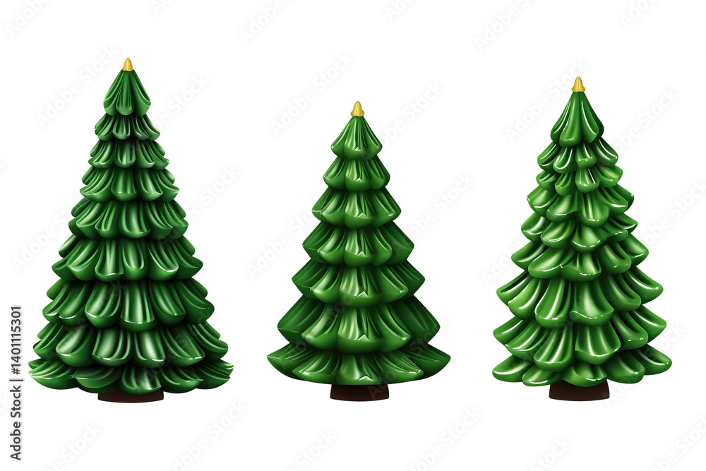 Fototapeta premium pine tree illustration isolated on white 