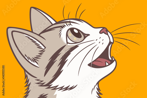 vector illustration of a cat