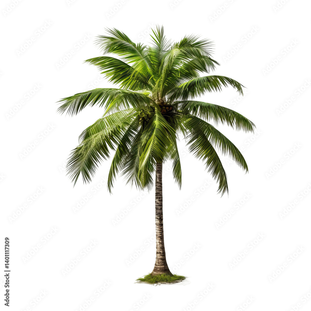 Obraz premium palm tree on white background