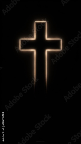 A Christian cross with a gradient background.