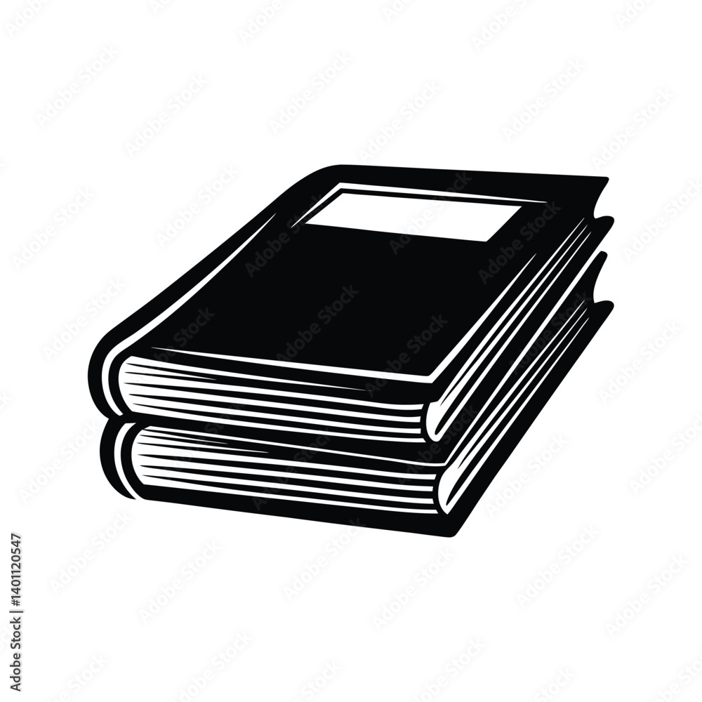 Coursebook icon silhouette vector with white background Coursebook icon silhouette vector with white background