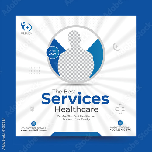 Medical Services social media post design modern and very creative medical social media banner design template