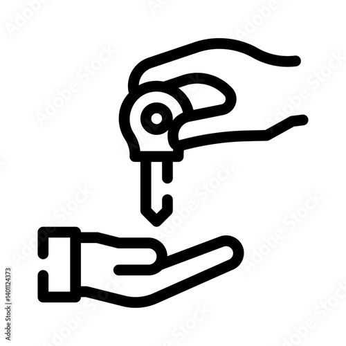 key handover line icon
