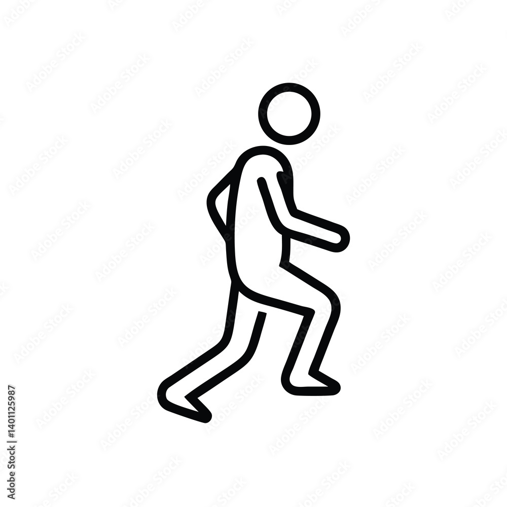 Running Person Icon Minimalist Line Art Illustration For Sports And Fitness Concepts Running Person Icon Minimalist Line Art Illustration For Sports And Fitness Concepts