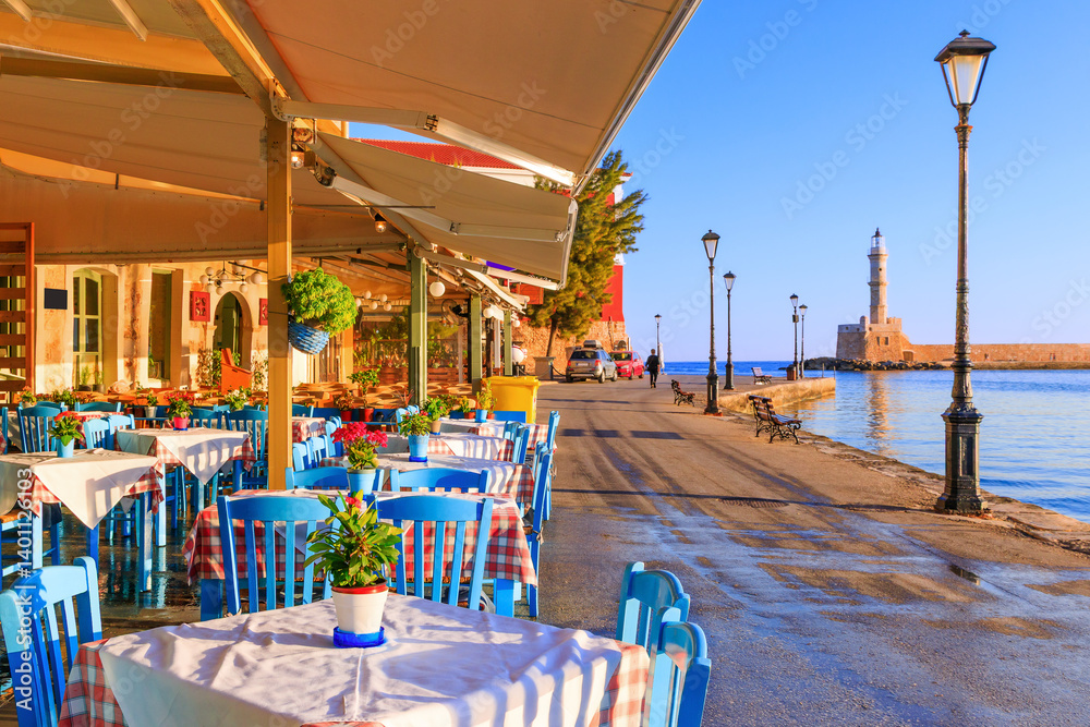 Crete, Greece. Old Venetian Port of Chania.