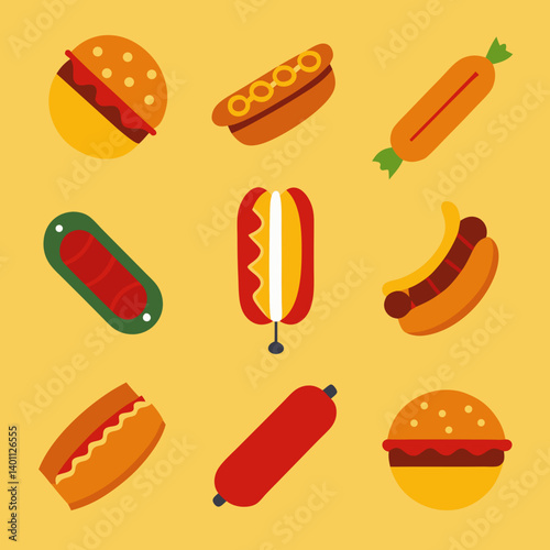 set of food icons