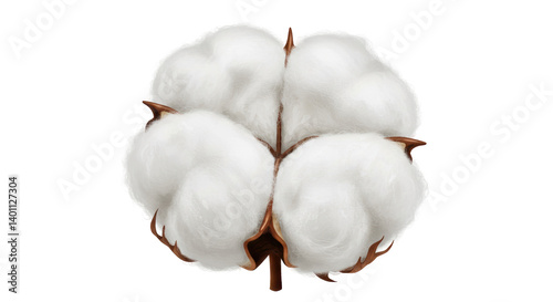 Isolated Cotton Flower