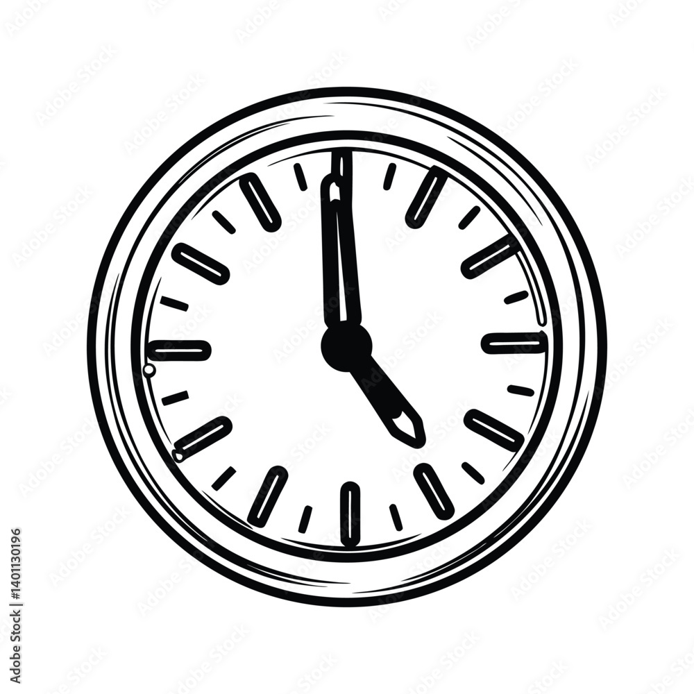 Timer clock icon silhouette vector with white background Timer clock icon silhouette vector with white background