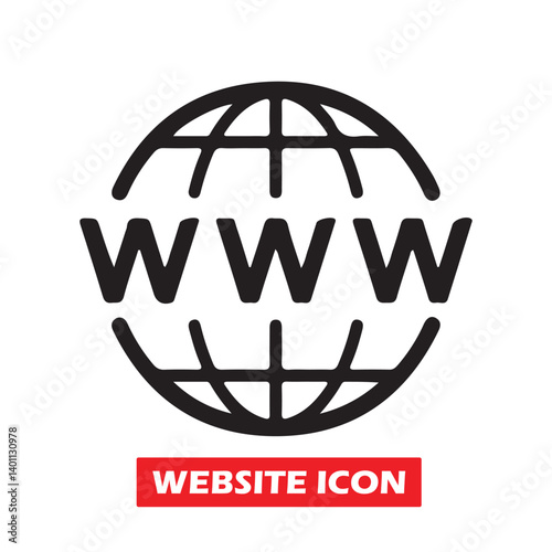 Visit website vectot icon. Click to go to website or internet line art icon for apps and websites. online www website icon sheet. Vector Illustration 