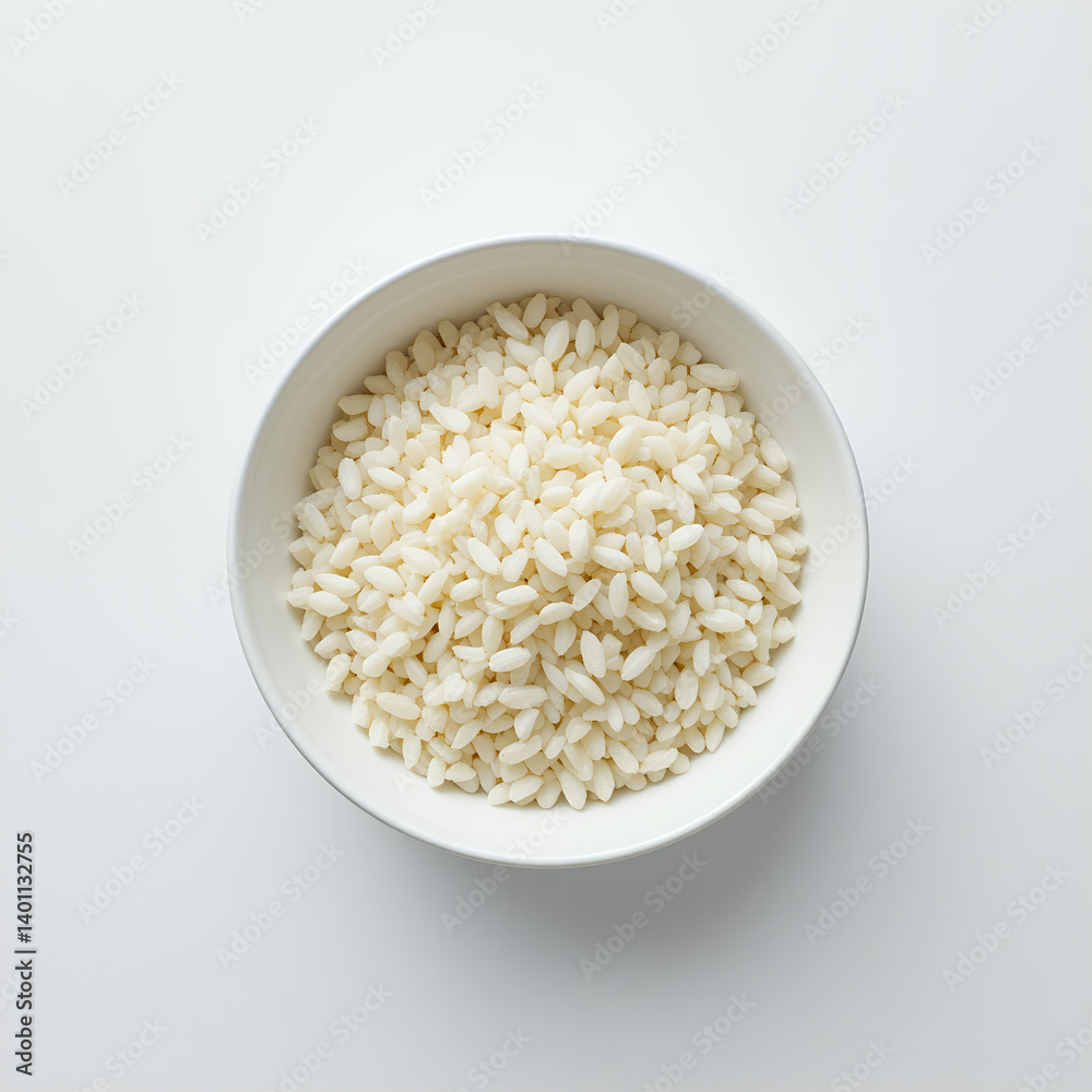 Bowl of rice isolated on white background Bowl of rice isolated on white background
