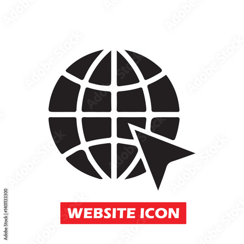 Visit website vectot icon. Click to go to website or internet line art icon for apps and websites. online www website icon sheet. Vector Illustration 