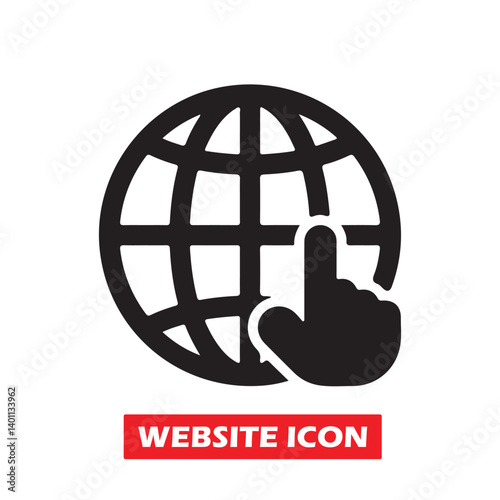 Visit website vectot icon. Click to go to website or internet line art icon for apps and websites. online www website icon sheet. Vector Illustration 