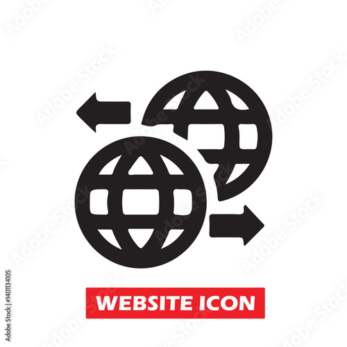 Click to go to website or internet line art icon. Visit website vectot icon. online www website icon. Vector Illustration  