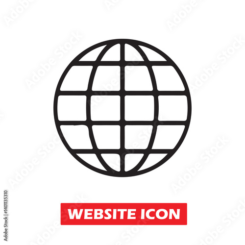 Visit website vectot icon. Click to go to website or internet line art icon for apps and websites. online www website icon sheet. Vector Illustration 