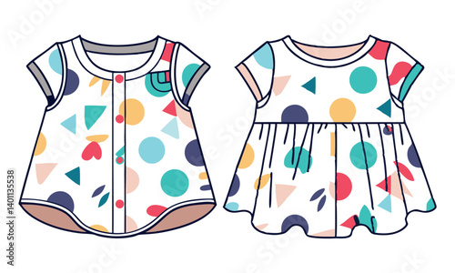 Baby girls dress design vector illustration
