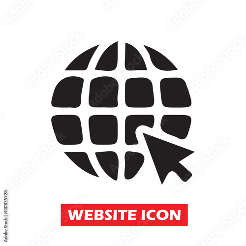 Visit website vectot icon. Click to go to website or internet line art icon for apps and websites. online www website icon sheet. Vector Illustration 