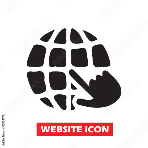 Click to go to website or internet line art icon. Visit website vectot icon. online www website icon. Vector Illustration  