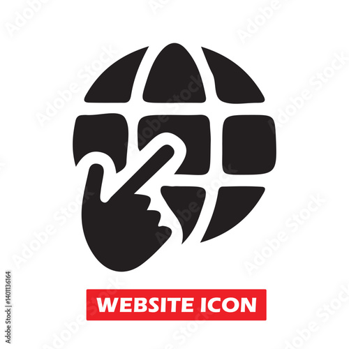 Click to go to website or internet line art icon. Visit website vectot icon. online www website icon. Vector Illustration  