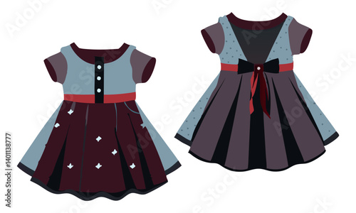 Baby girls dress design vector illustration