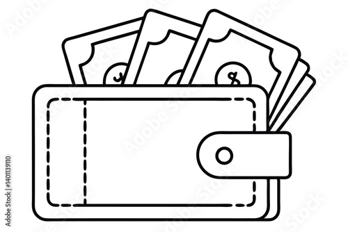 Wallet with Banknote Classic Storage for Your Money
