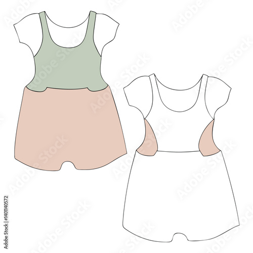 Baby girls dress design vector illustration