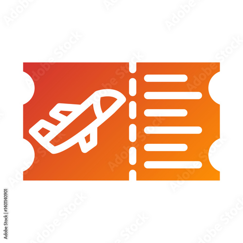 Vector Design Plane Ticket Icon Style